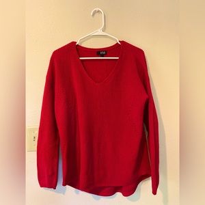 Red a.n.a. V-Neck Sweater L